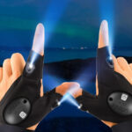 LED Flashlight Gloves on Hands