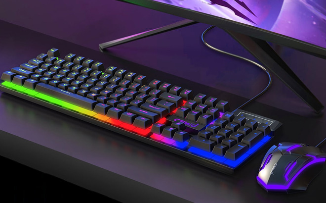 LED RGB Backlit Gaming Keyboard Mouse