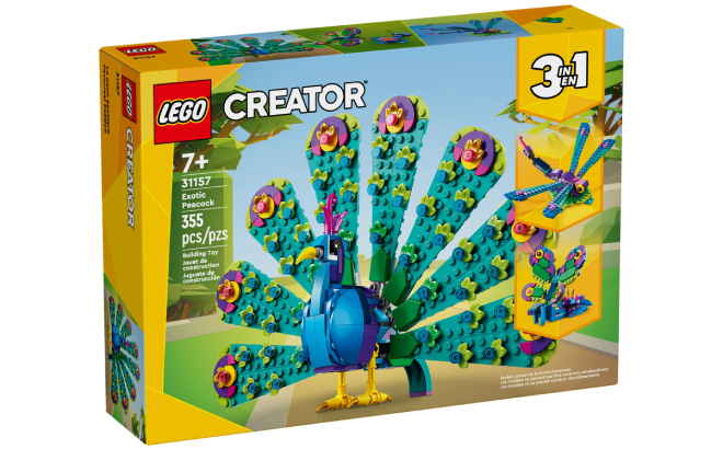 LEGO Creator 3 in 1 Exotic Peacock Building Set