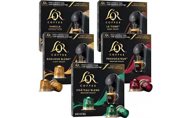 LOR Coffee Pods 50 Count Coffee Lovers Capsules Variety Pack