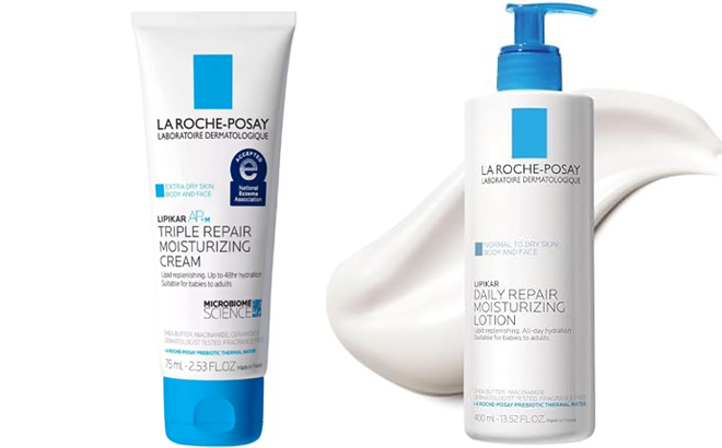 La Roche Posay Lipikar ApM Triple Repair Body Moisturizing Cream and Lipikar Body Lotion