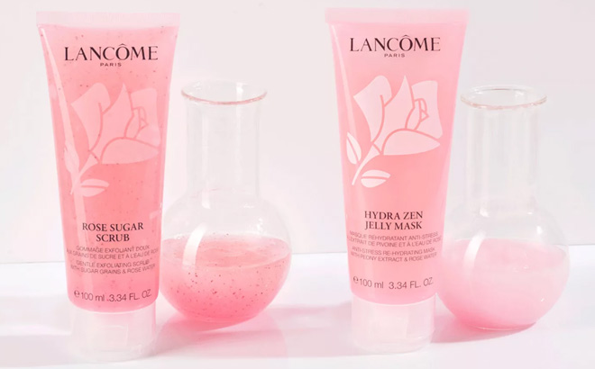 Lancome 2 Pack Exfoliating Rose Sugar Scrub