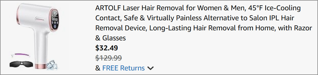 Laser Hair Removal at Checkout