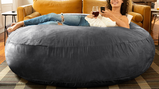 Latitude Run 6 Foot Giant Bean Bag Sofa