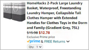 Laundry Basket 2 Pack at Checkout