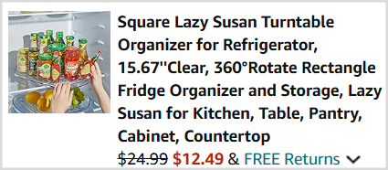 Lazy Susan Turntable Organizer Checkout