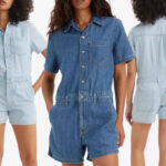 Levis Womens Heritage Short Sleeve Rompers