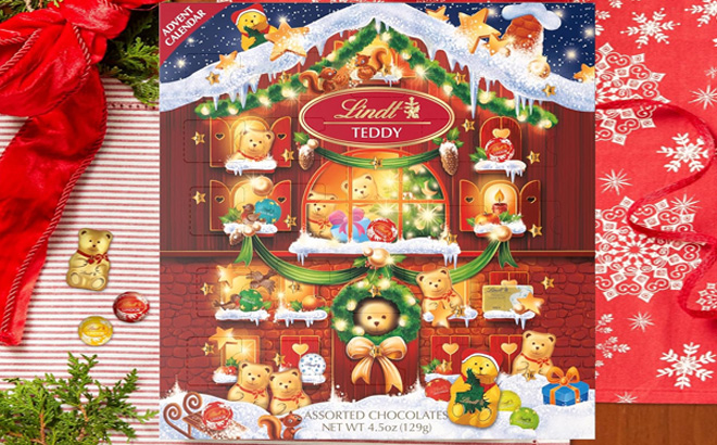 Lindt Holiday Teddy Bear Chocolate Candy Calendar