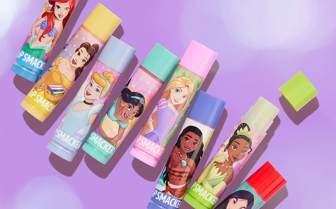 Lip Smacker Disney Princess Flavored Lip Balm Party Pack 8 Count