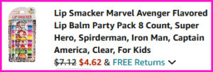 Lip Smacker Marvel Checkout Screen