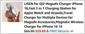 Lisen Magsafe 3 in 1 Charging Station Screenshot