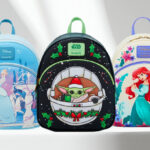 Loungefly Disney Mini Backpacks on a Table