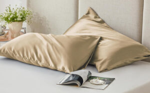 Loves Cabin Silk Satin Pillowcases in Taupe