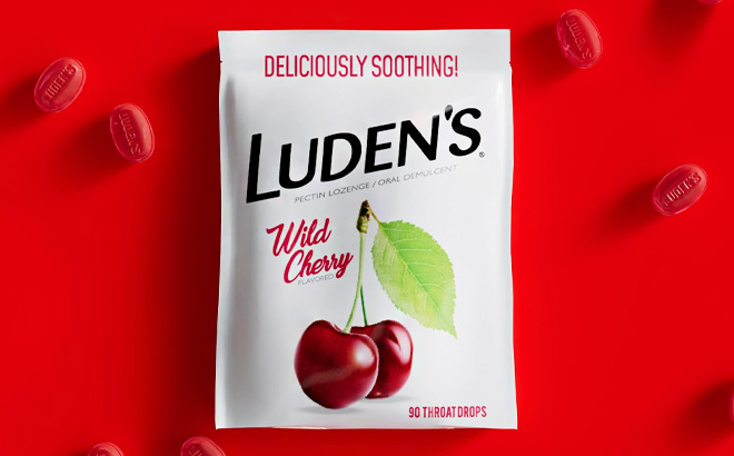 Ludens 90 Count Throat Drops in Wild Cherry Flavor