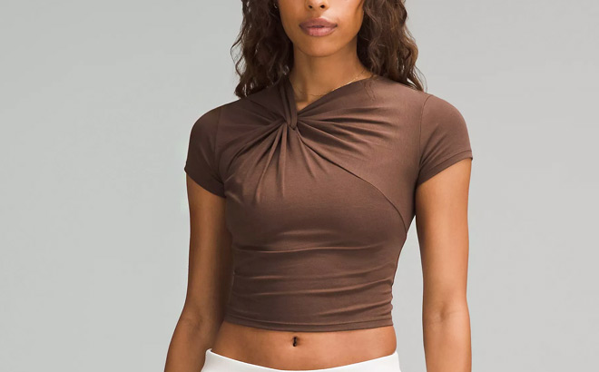 Lululemon Asymmetrical Front Twist T Shirt