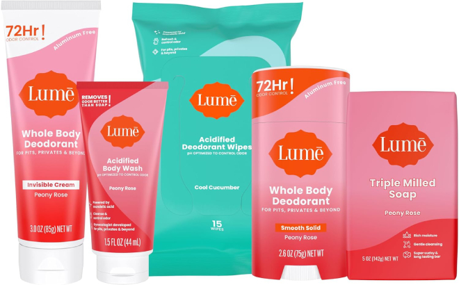 Lume Whole Body Deodorant 5 Piece Set