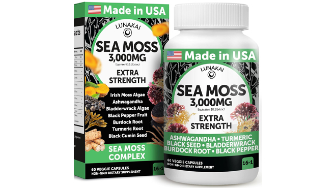 Lunakai Sea Moss 60 Count Capsules Bottle