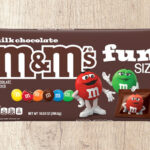 MMS Milk Chocolate Candy Fun Size 10 53 Ounce Bag on a Table