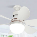 MZVUL Socket Ceiling Fan with Light and Remote