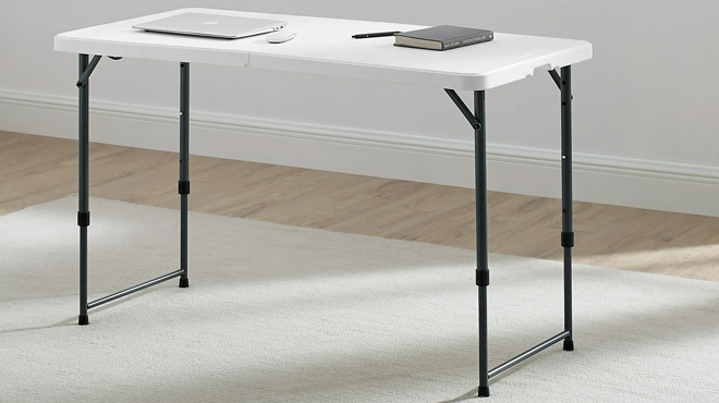 Mainstays 4 Foot Adjustable Height Folding Table