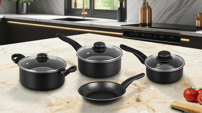 Mainstays 7 Piece Nonstick Cookware Set