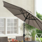 Mainstays 9 Foot Round Patio Umbrella in Tan Color