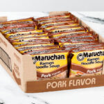 Maruchan Ramen Pork Instant Noodles on the Table