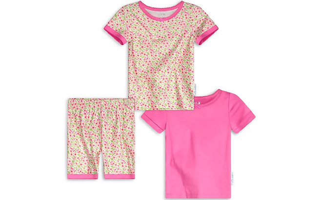 Max Olivia Baby Girls Three Piece Snug Fit Pajama Set