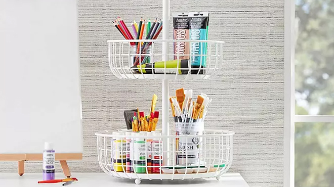 Members Mark 2 Tier Wire Basket Stand