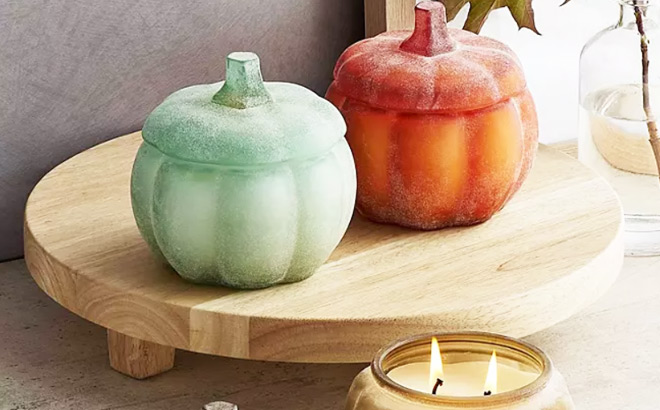 Members Mark Glass Pumpkin Candles