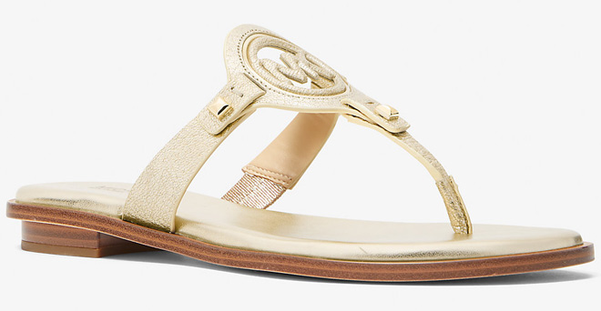 Michael Kors Aubrey Cutout T Strap Sandals