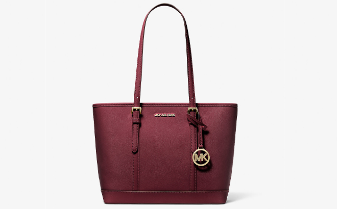 Michael Kors Jet Set Travel Small Saffiano Leather Top Zip Tote Bag