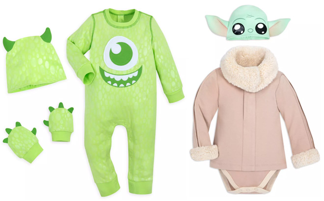 Mike Wazowski Baby Costume Romper and Grogu Costume Bodysuit for Baby