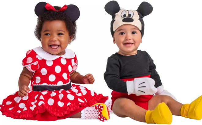 Minnie and Mickey Mouse Costume Bodysuit for Baby