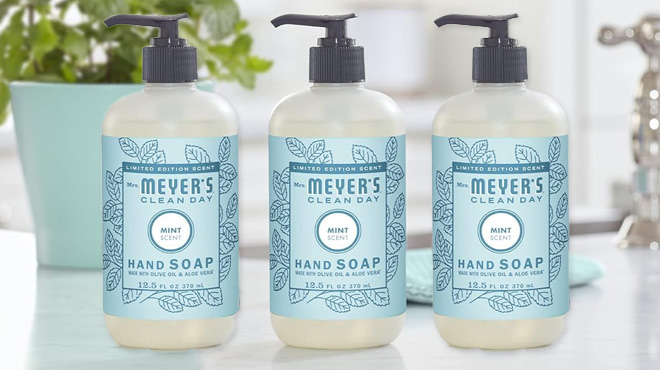 Mrs. Meyer's Clean Day Hand Soaps 3 Pack in Mint