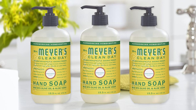 Mrs Meyers Clean Day Hand Soaps 3 Pack with Olive Oil and Aloe Vera