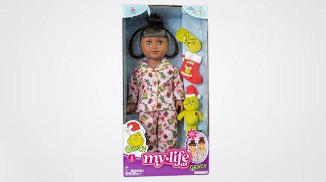 My Life As Poseable Grinch Sleepover 18 Inch Doll Dark Brunette Hair