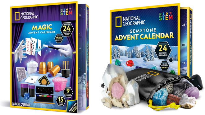 National Geographic Magic Advent Calendar 2024 and National Geographic Gemstone Advent Calendar 2024