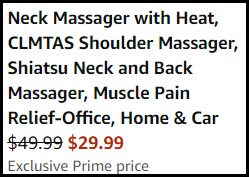 Neck Massager with Heat Order Summary