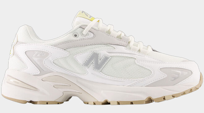 New Balance 725 Mens Shoe in White Gum Color