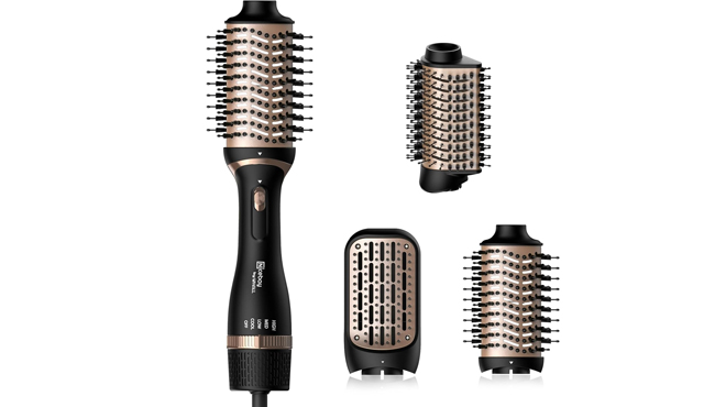 Nicebay Hair Dryer Brush with three attachments