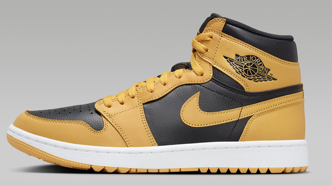 Nike Air Jordan I High G Mens Gold Shoes