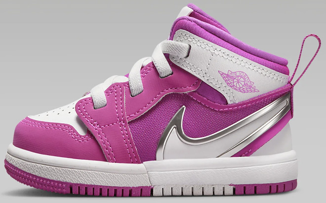 Nike Jordan 1 Mid RM EasyOn Toddler Shoes in Pink