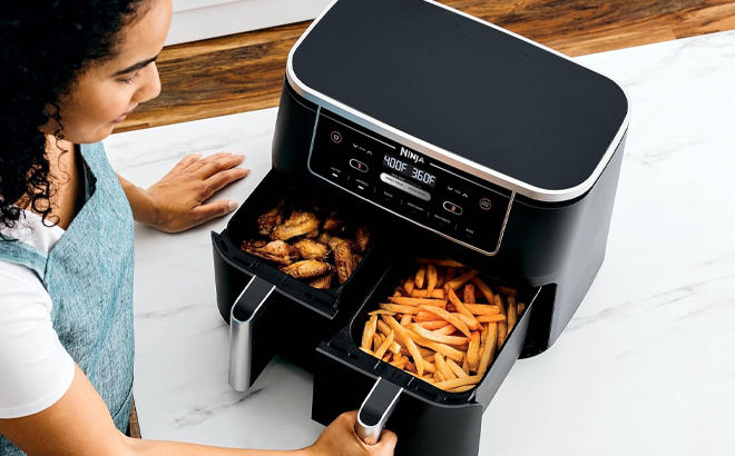 Ninja 10 Quart Air Fryer on the Kitchen Counter