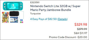 Nintendo Switch Lite at Checkout