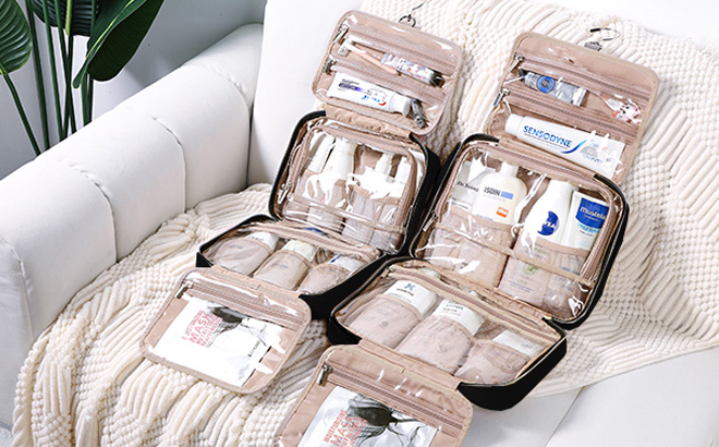 Nishel Travel Toiletry Bags on the Couch