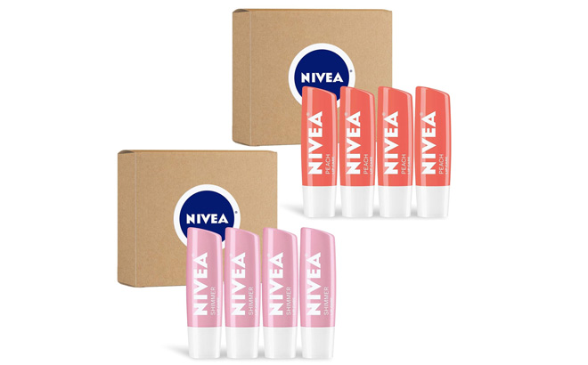 Nivea Peach and Shimmer Lip Care Set