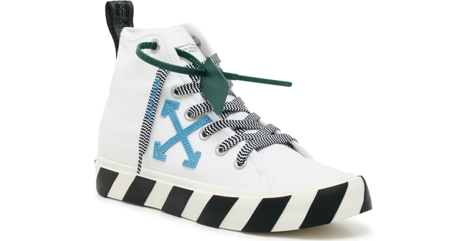 Off White Vulcanized Mens Sneakers