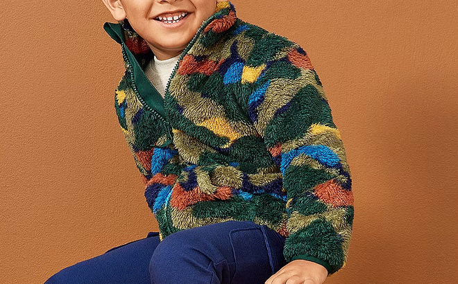 Okie Dokie Toddler and Little Boys Fleece Sherpa Jacket