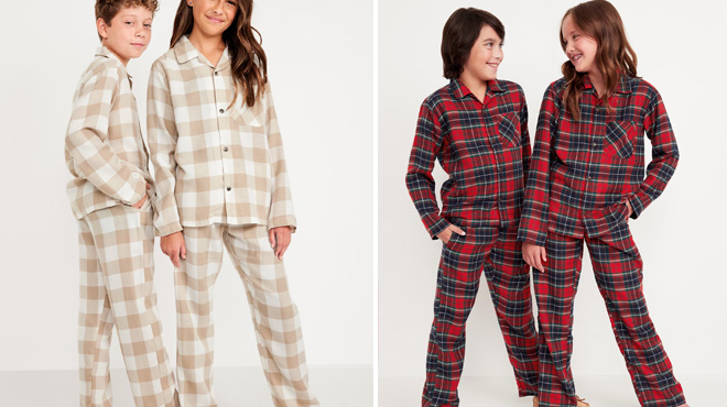 Old Navy Kids Gender Neutral Printed Button Front Pajama Sets